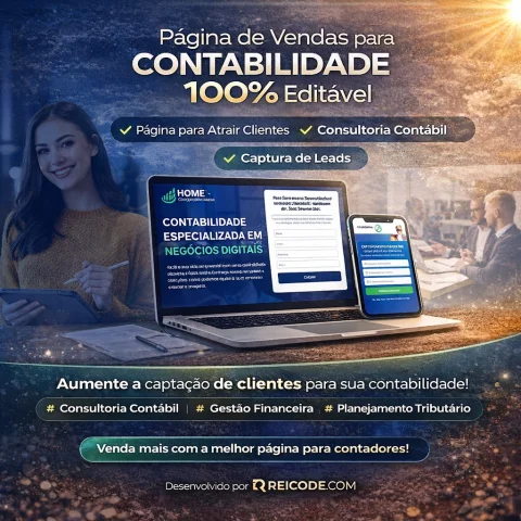 Página de Vendas para Contabilidade 100% Editável 2026