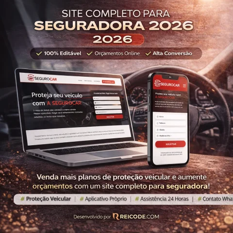 Site Completo para Seguradora Editável 2026