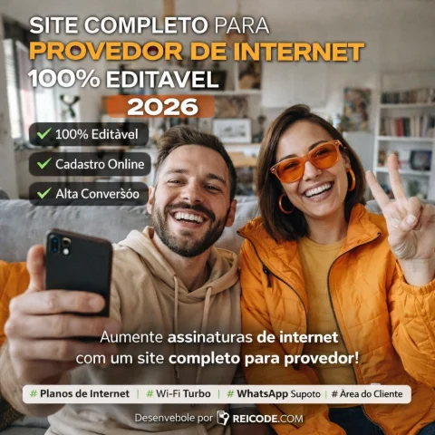 Site Completo para Provedor de Internet Editável 2026