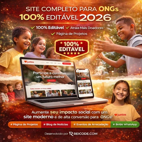 Site Completo para ONGs 2026 100% Editável