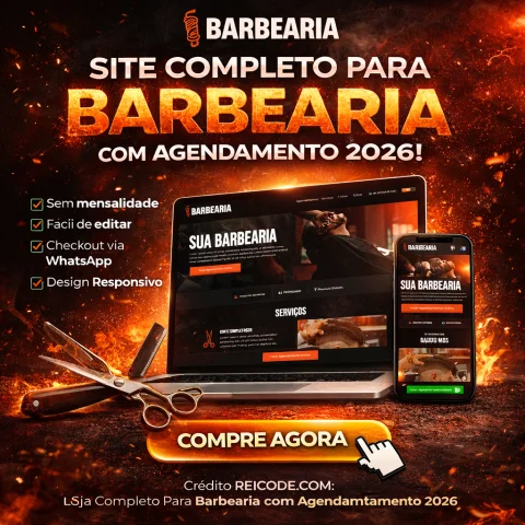 Site Completo Para Barbearia com Agendamento 2026