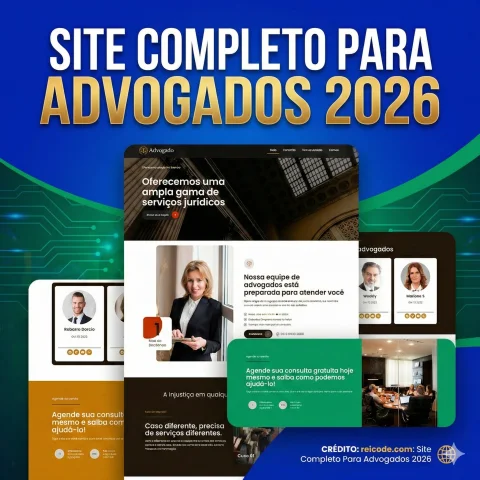 Site Pronto para Advogados e Escritórios de Advocacia - Versão 2026