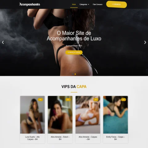 Site Completo Para Acompanhantes de Luxo 2026