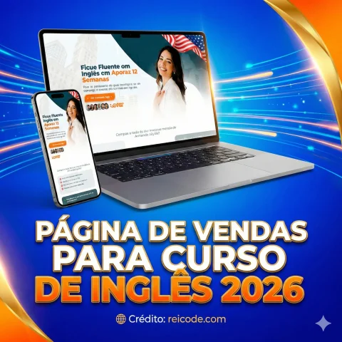 Landing Page de Alta Conversão para Curso de Inglês - Edição 2026