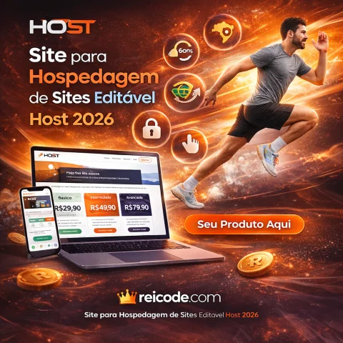 Site para Hospedagem de Sites Editável Host 2026