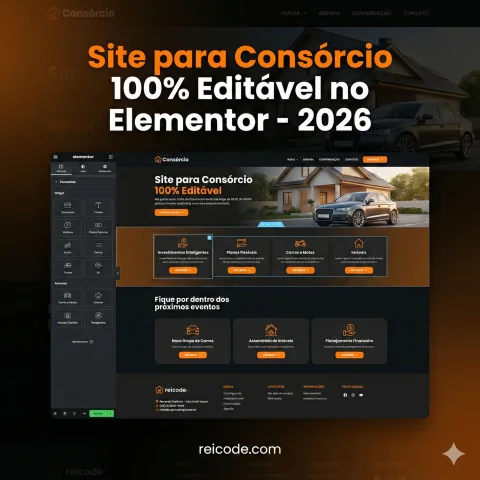 Site para Consórcio 100% Editável no Elementor