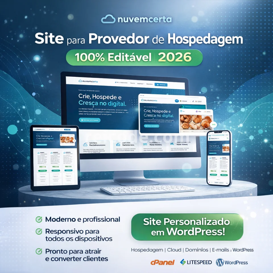 Site para Provedor de Hospedagem Revenda de Hospedagem Host