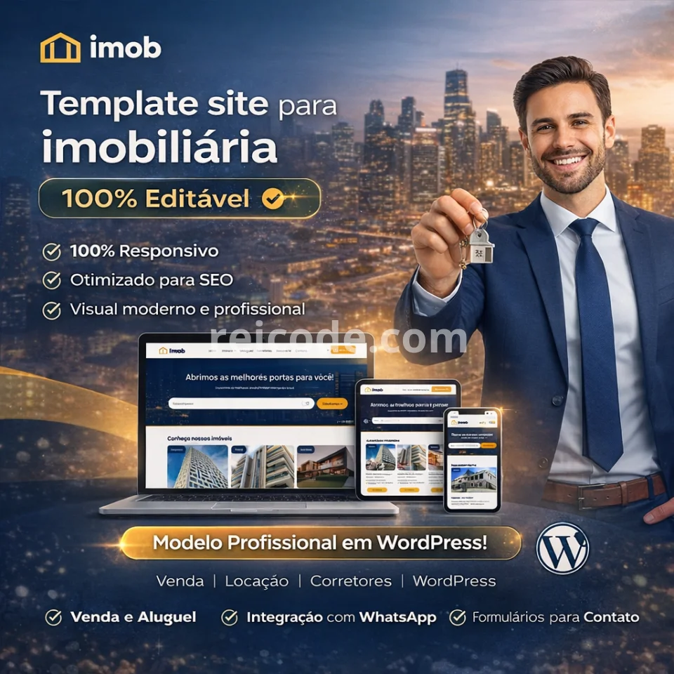 Template Site para Imobiliária 100% Editável 2026
