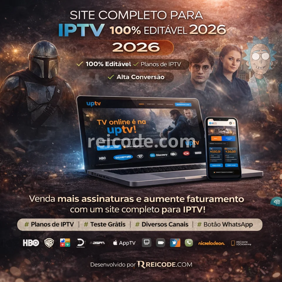 Site Completo para IPTV Editável 2026