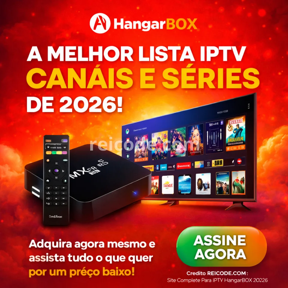Site Completo Para IPTV HangarBOX 2026