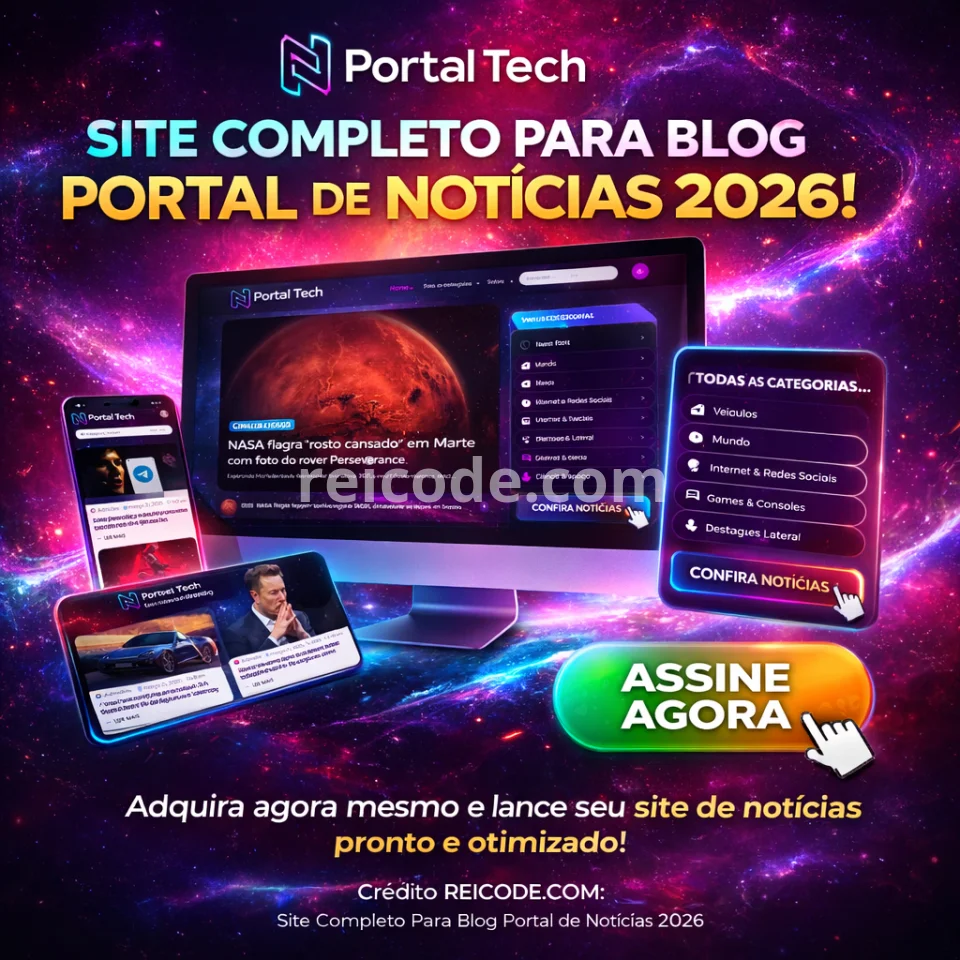Site Completo Para Blog Portal de Notícias 2026