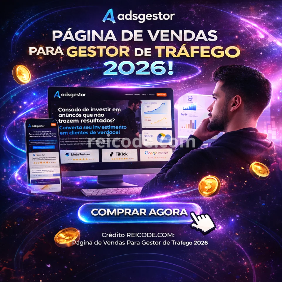 Página de Vendas Para Gestor de Tráfego 2026