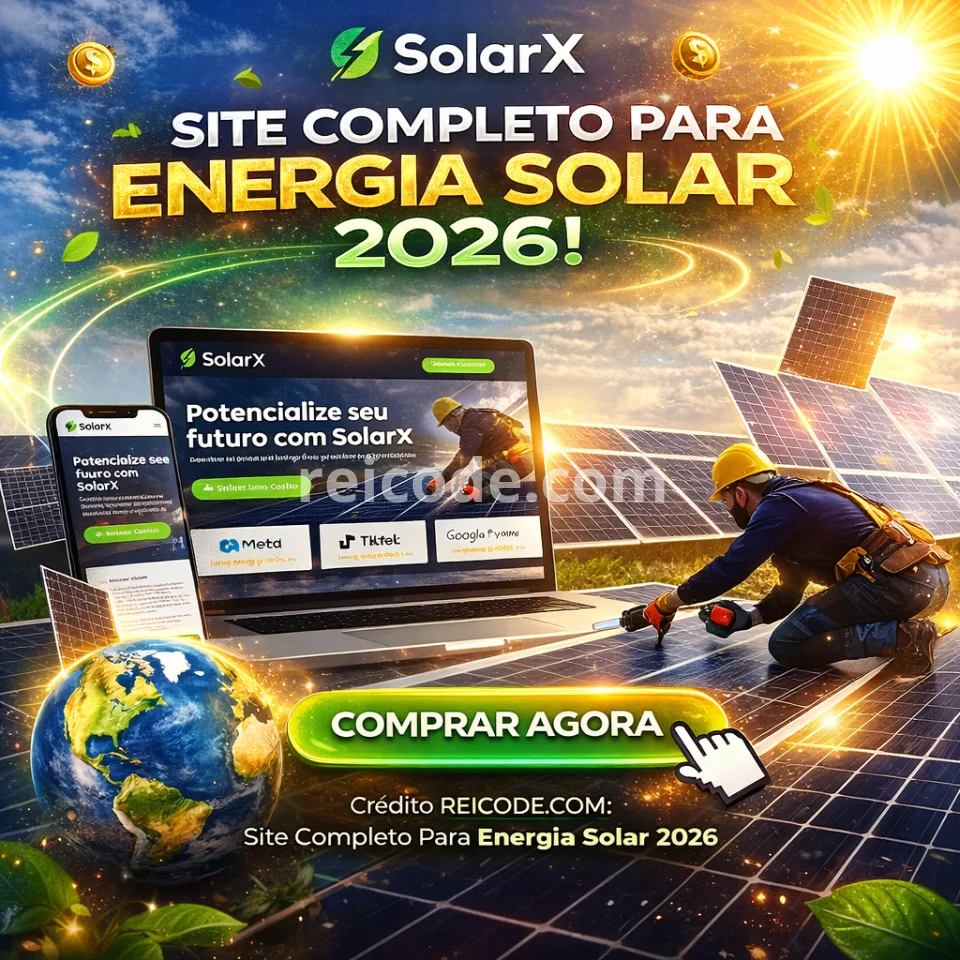Site Completo Para Energia Solar 2026