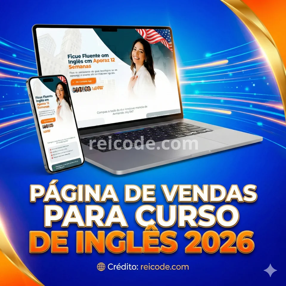 Landing Page de Alta Conversão para Curso de Inglês - Edição 2026