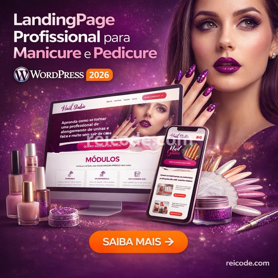 LandingPage Profissional para Manicure e Pedicure em WordPress 2026
