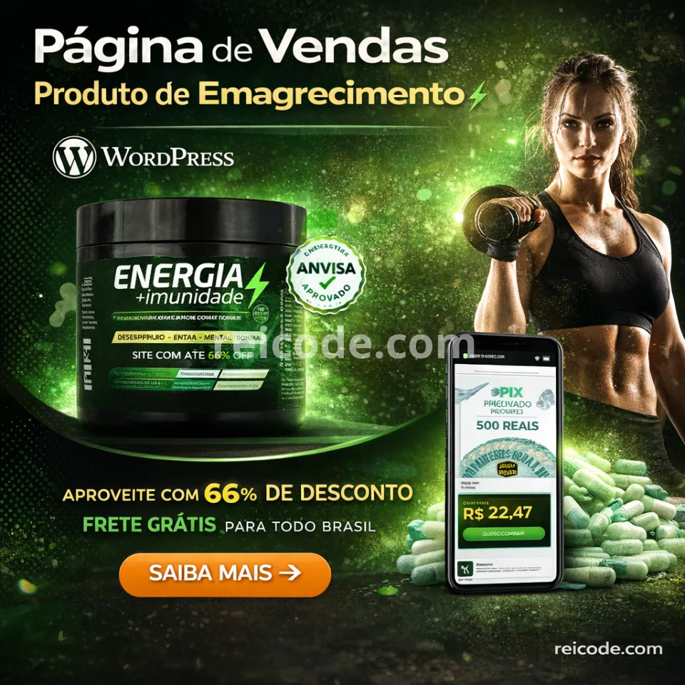 Página de Vendas Produto de Emagrecimento 100% Editável
