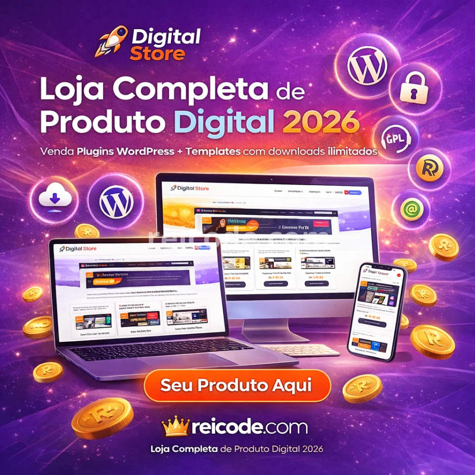 Loja Completa para vendas de Produto Digital 2026