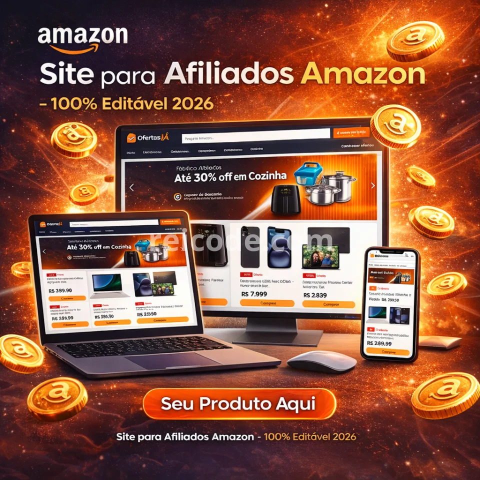Site para Afiliados Amazon – 100% Editável 2026