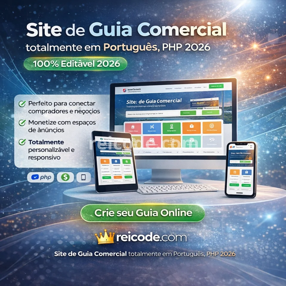Script Site de Guia Comercial totalmente em Português, PHP