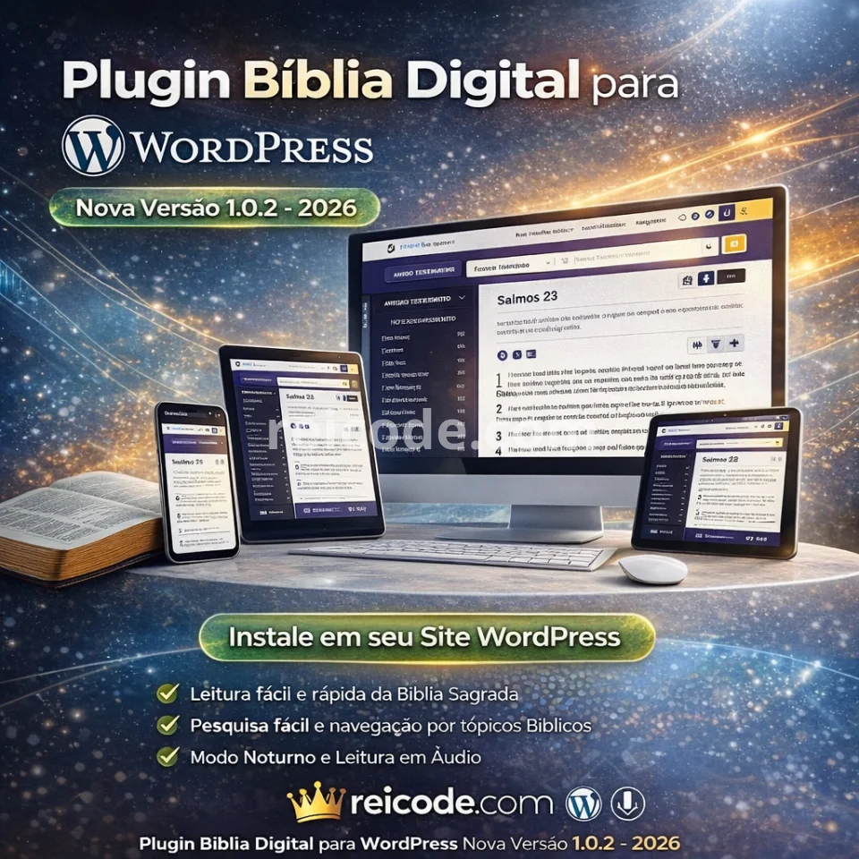 Plugin Bíblia Digital para WordPress Nova Versão 1.0.2